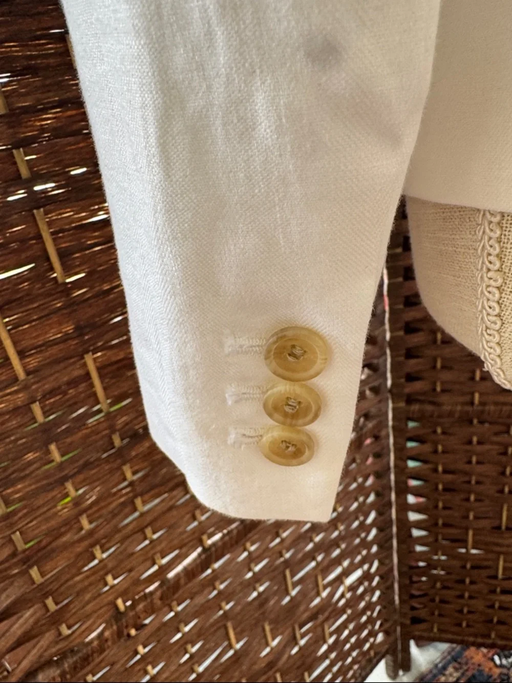 J. Crew Women's Cream Linen Single-Breasted Blazer - Picture 5 of 16